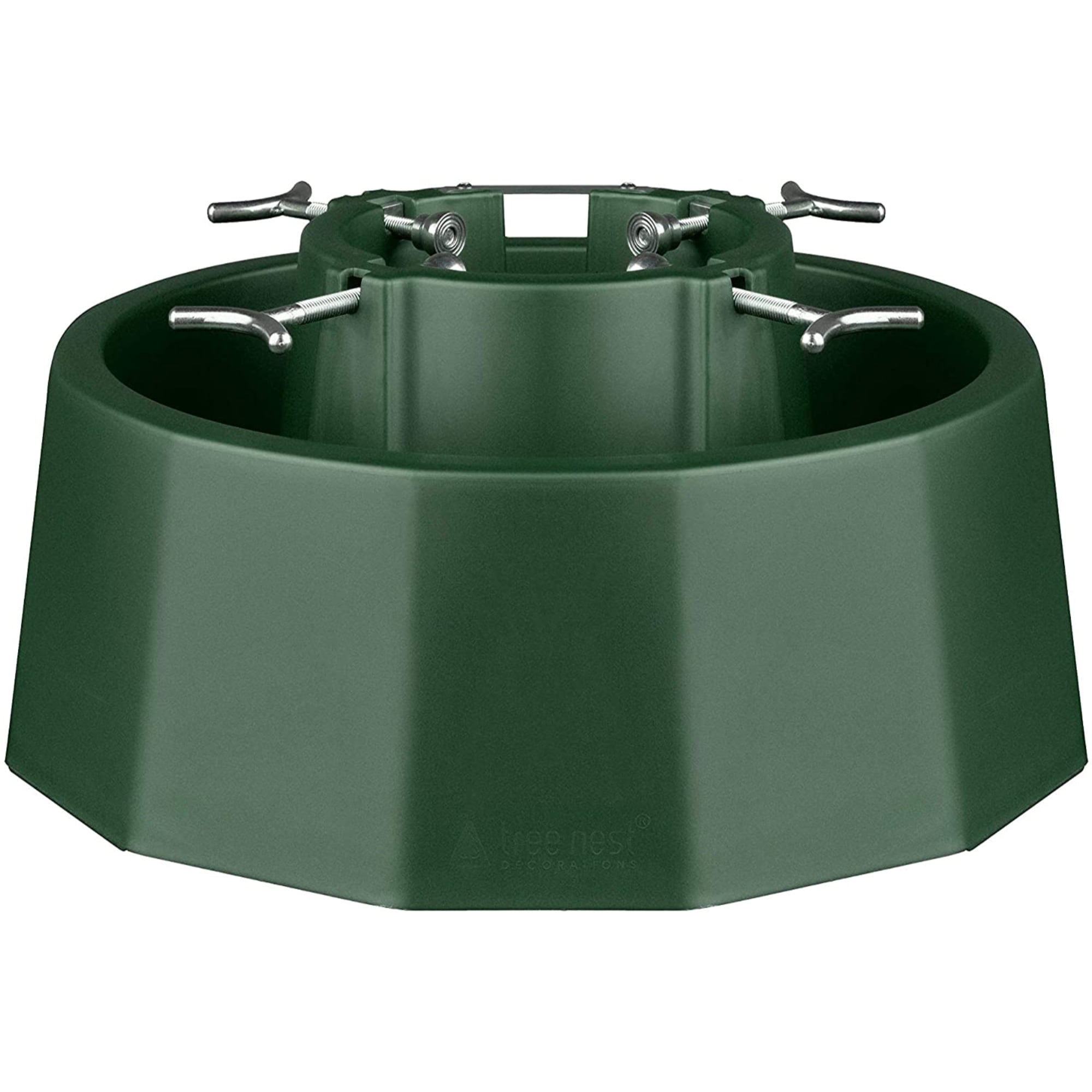 Robust Green Plastic Christmas Tree Stand for Real Trees