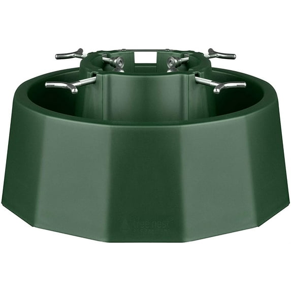 Tree Nest Medium Robust Christmas Tree Stand for Real Trees, Green