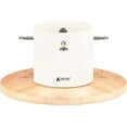 thumbnail image 1 of Tree Nest Moonlight Tabletop Christmas Tree Stand for Real Trees, White, 1 of 5