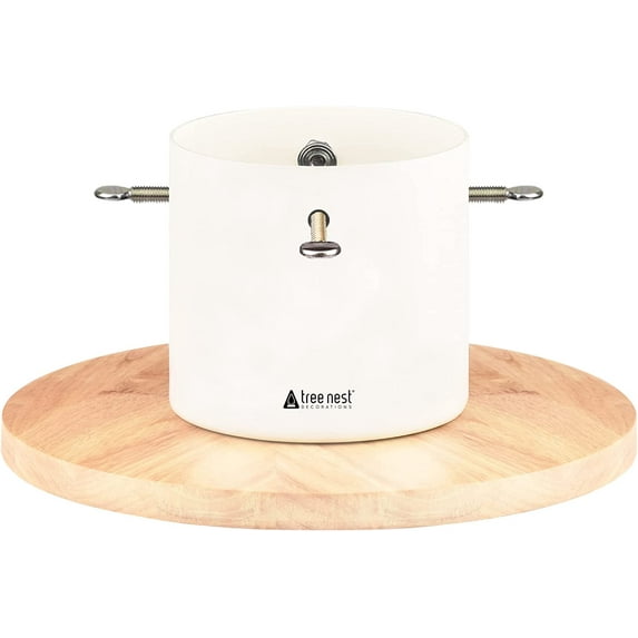Tree Nest Moonlight Tabletop Christmas Tree Stand for Real Trees, White