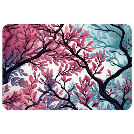 Tree Non-Slip Polyester Door Mat Floor Rug, Machine Washable Office Rug
