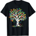 thumbnail image 1 of Tree Of Life Autism Awareness Month Funny ASD Supporter Gift T-ShirtMen and women, Black T-shirt, size: Extra large, 1 of 4