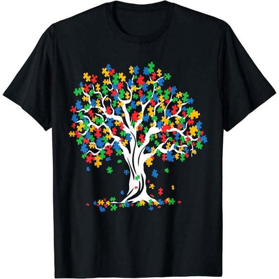Tree Of Life Autism Awareness Month Funny ASD Supporter Gift T-Shirt