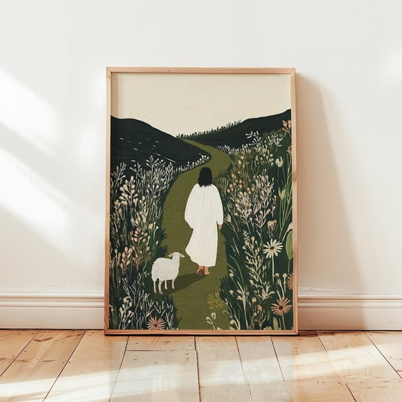 Tree Of Life Biblical Symbol Spiritual Growth Wall Art Print, Unframed Canvas 24x36in