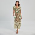 thumbnail image 1 of Tree Of Life Celtic Symbol Printed Short Sleeve Maxi Dress, Irish St. Patrick'S Day Fashion Summer Maxi Dress For Women, 1 of 4