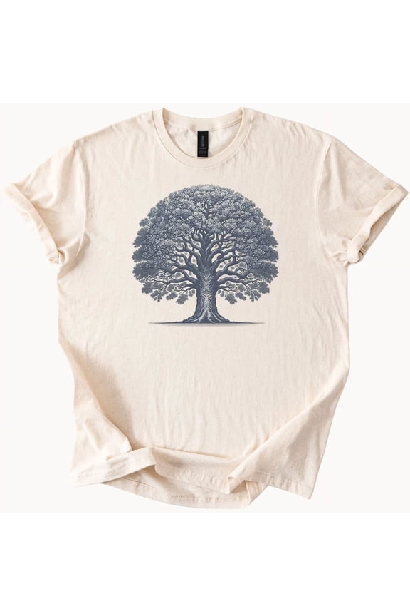 Tree Of Life Graphic Tee Oak Tree Shirt Nature Roots Tshirt Design Size S-5Xl Heygategoo Tee