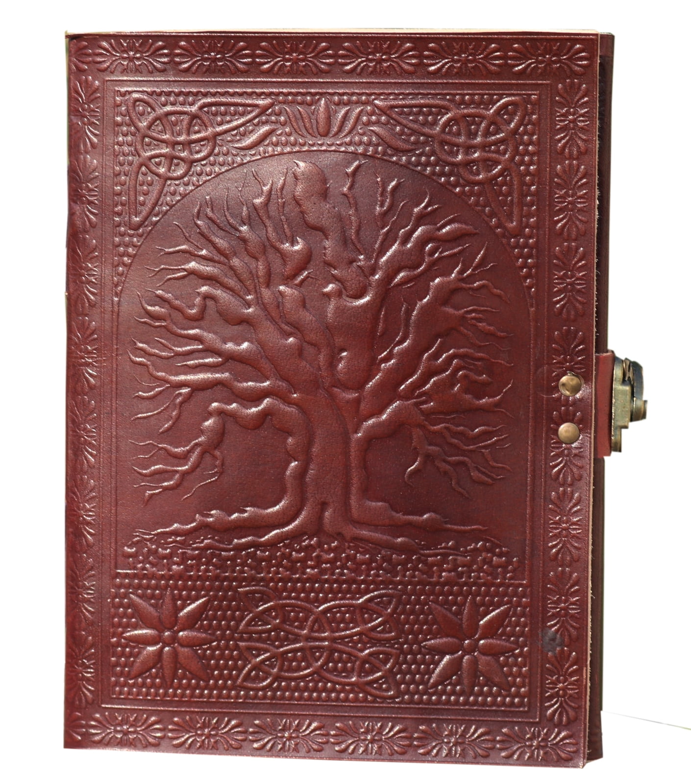 Tree Of Life Leather Journal With Lock Beautifully Handmade Tree Of Life Personal Notebook Daily Planner Travel Diary For Everyone