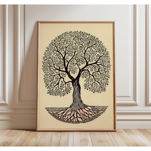Tree Of Life Poster, Minimalist Boho Wall Art, Poster Only
