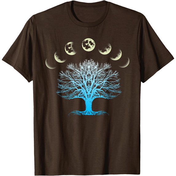 Tree Of Life Spiritual Shirt Moonphases for Yoga Unisex T-Shirt for Men Women Kids Toddler,Dark Chocolate Color,Size 3XL