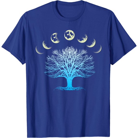 Tree Of Life Spiritual Shirt Moonphases for Yoga Unisex T-Shirt for Men Women Kids Toddler,Royal Blue Color,Size 3XL