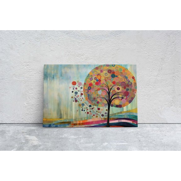 Tree Of Life Tree Of Knowledge Tree Bright Blossom Portrait Decor Unframed Paper Print