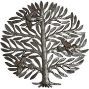 Tree Of Life Wall Decor Haitian Home Art, Indoor Outdoor Hanging Decor, Fair Trade 15 X 15 Inches (Family Tree Of Life)