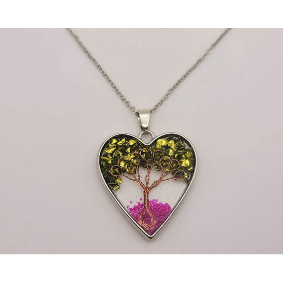 Tree Of Life necklace / Tree necklace / Pyrite Rose Topaz / Trending necklace