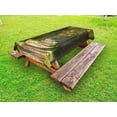 thumbnail image 1 of Tree Outdoor Tablecloth, Alley With Oak Trees Forest Natural Rural Scenic Perspective Picture, Decorative Washable Fabric Picnic Table Cloth, 58 X 84 Inches,Green Dark Green Pale Brown, by Ambesonne, 1 of 2
