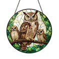 Tree Staining Tree Owl Stained Glass Style Panel, Wildlife Nature Gift - Walmart.com