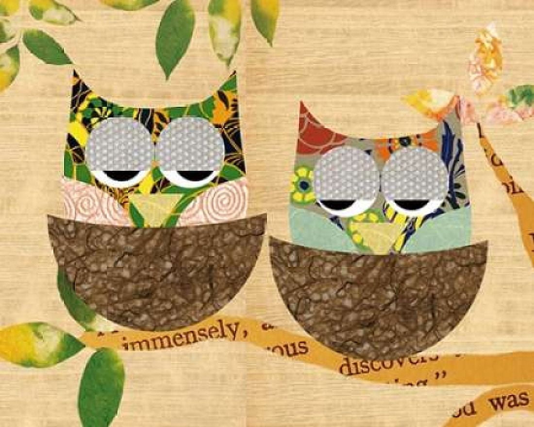 Tree Owls Canvas Art - Claudia Schoen (24 x 30)