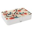 thumbnail image 1 of Tree PU Leather Earring Holder Jewelry Organizer with Removable Compartment and Necklace Holder, Portable, 1 of 6