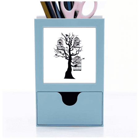 Tree Perch Branch Birdcage Desk Supplies Organizer Pen Holder Card