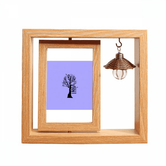 Tree Perch Branch Birdcage Wooden Rotating Picture Photo Frame 4x6