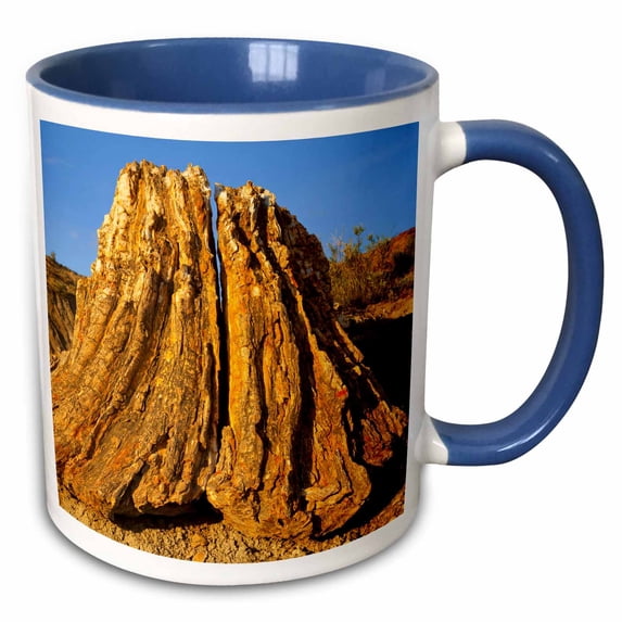 3drose, Tree, Petrified Forest Wilderness, North Dakota - Us35 Cha0195 - Chuck Haney, 11oz Two-tone Blue Mug
