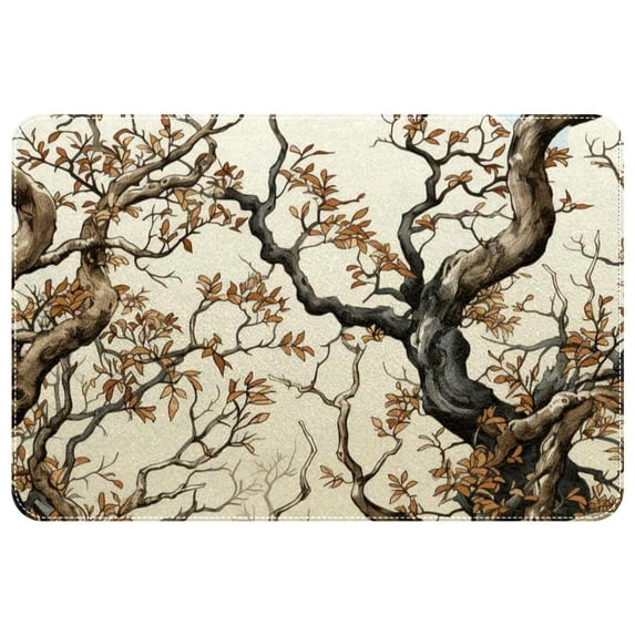 Tree Polyester Non-Slip Indoor Carpet Kitchen Mat - Machine Washable Door Rug Chair Mat
