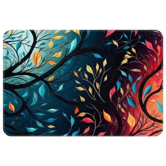 Tree Polyester Non-Slip Machine Washable Door Mat Floor Mats Office Mat