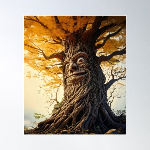 Tree Poster Wall Art, Modern Wall Decor, 8x12 UNFRAMED