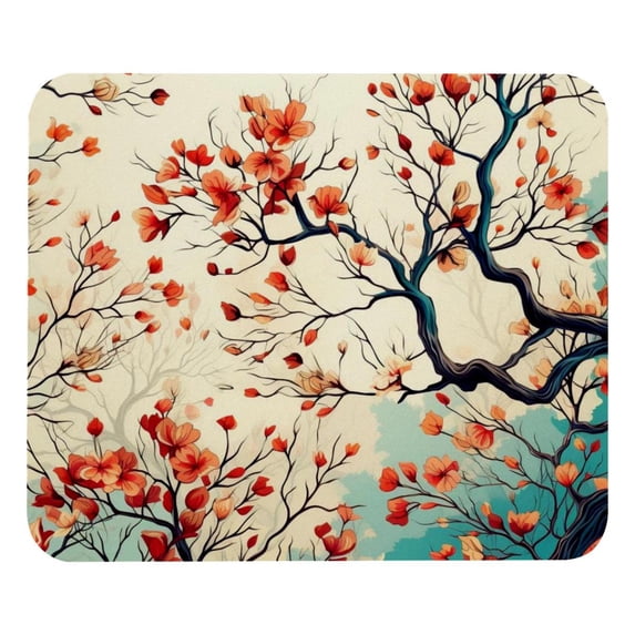 Tree Printed Square Mouse Pad, 8.3x9.8 Inch, Non-Slip Rubber Bottom Mouse Mat for Office and Gaming