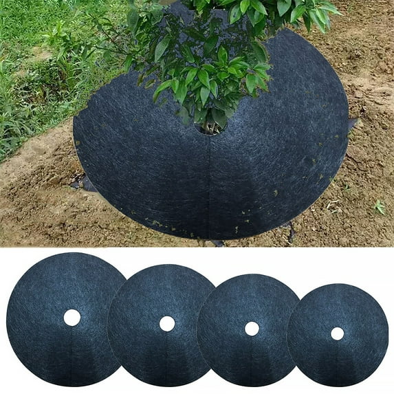 Tree Protection Weed Mat Non-woven Fabric Round Plant Control Trunk Barrier Ring Anti-grass Planting Weeding for Pots Lawn