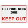 thumbnail image 1 of Tree Protection Zone Keep Out Sign 12X8 Inch Aluminum Uv Ink Printed For House And Business, 1 of 4