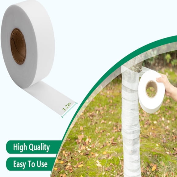 Tree Protector Wrap | Winter Proof Antifreeze Reusable Plant Guard | Non-Woven Breathable Frost Barrier for Bark Insulation | 8x30m Roll | Fits Fruit Shrubs Ornamental Trees | Cut to Size | Pest
