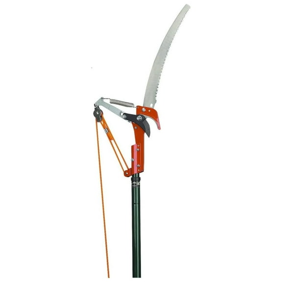 Tree Pruner 8ft Reach, 12in Saw Blade - Professional Landscapers Lopper for High Branches - Heavy Duty Steel Handle & 1.5in Cutting Capacity