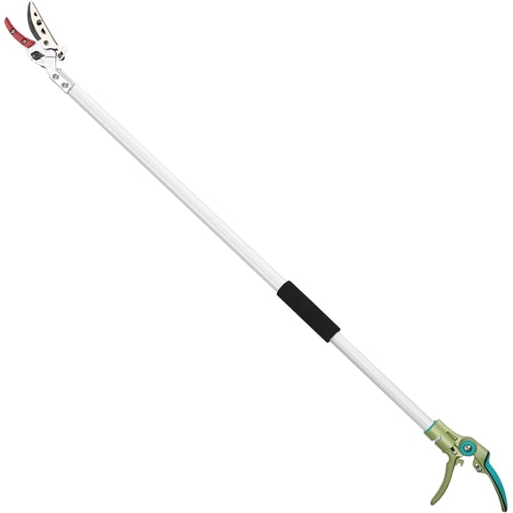4.2 FT Tree Pruner with Aluminum Pole, 1/2 Inch Cut Capacity Lightweight Fruit Picker Non Slip Handle for Garden Branch Cutting
