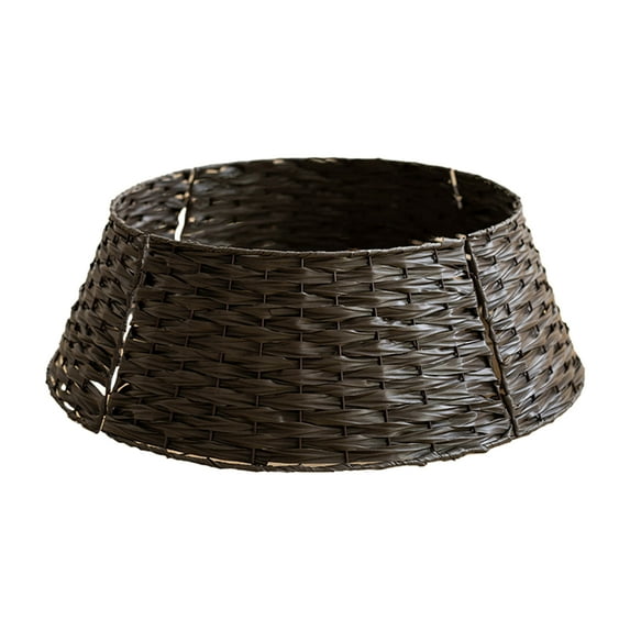 Tree Rattan Skirt Stand Base Basket Cover Tidy Decor for Christmas Tree Cover 65*50*21cm