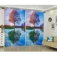 thumbnail image 1 of Tree Reflection Blackout Curtain Rod Pocket 84in 2panel, 1 of 5