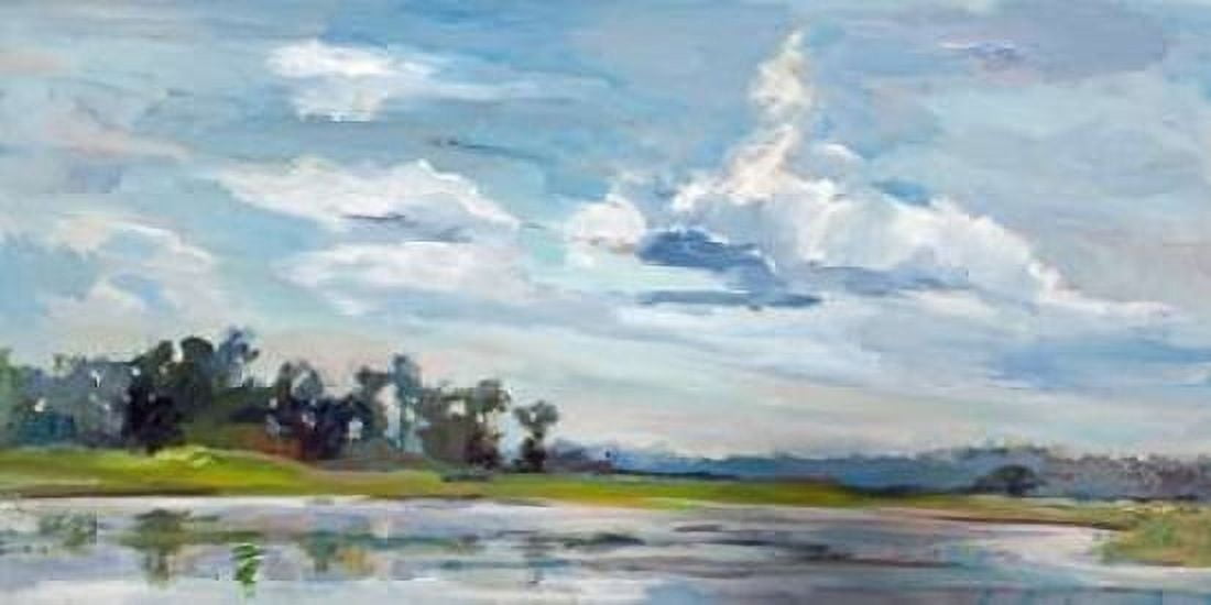 Tree Reflections Canvas Art - Carol Hallock (10 x 20)