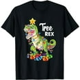 thumbnail image 1 of Tree Rex Christmas T Rex Dinosaurs Christmas Tree Light Gift T-Shirt, 1 of 5