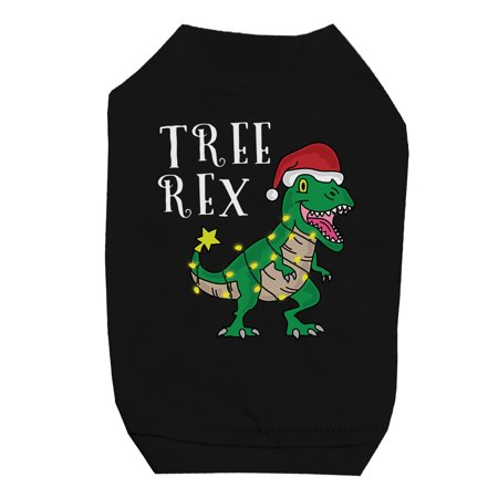 Tree Rex Cool Holiday BLACK Pets Shirt Christmas Gift