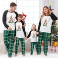 thumbnail image 1 of Tree Rex Dinosaur Christmas Tree Family Pajamas Green Plaid, 2 Piece Set, All Sizes, 1 of 8