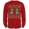 thumbnail image 1 of Tree Rex T Rex Ugly Christmas Sweater Mens Long Sleeve T Shirt, 1 of 1