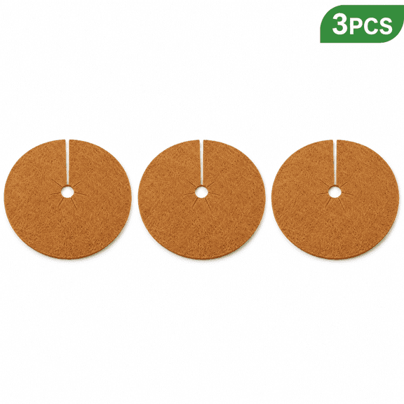 Tree Ring, Tree Rings for Garden Mulch and Tree Protection, Natural Coco Coir, 3-Pack, 11.8 inch