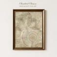 thumbnail image 1 of Tree Ring Abstract Art Beige Brown Concentric Line Minimalist Nature, Unframed Canvas 24x36in, 1 of 4