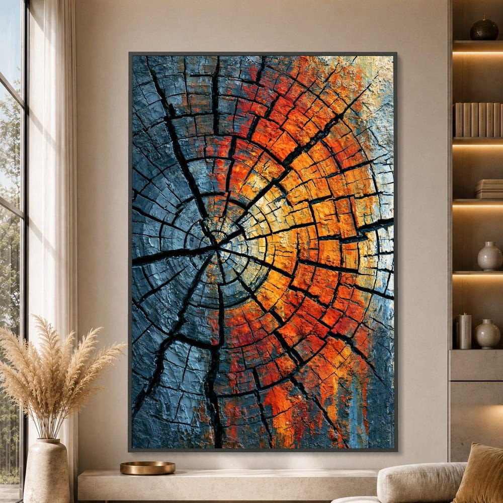 Tree Ring Abstract Wood Texture Vibrant Rustic Poster - Walmart.com