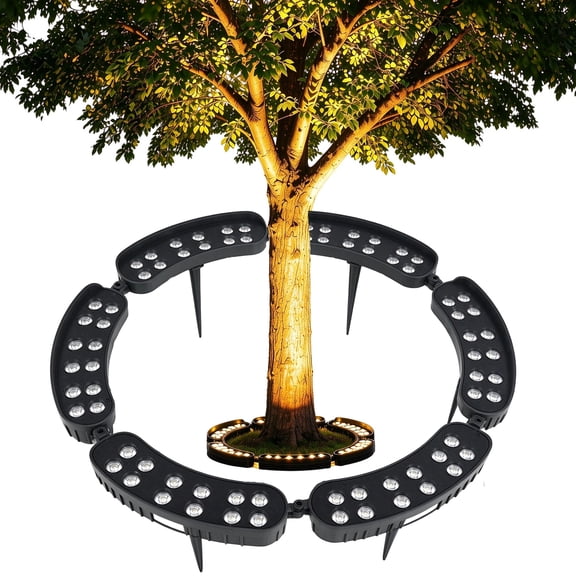 Tree Ring Lights Outdoor, Adjustable Modular 360° & IP65 Waterproof for Trees, Pathways, Garden Holiday