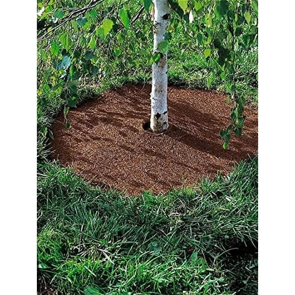 Tree Ring Mulch Mat | Weatherproof Coco Fiber Coir Weed Control and Root Protection for Faster Growth | 36 Inch Diameter - Set of 2$$Garden &