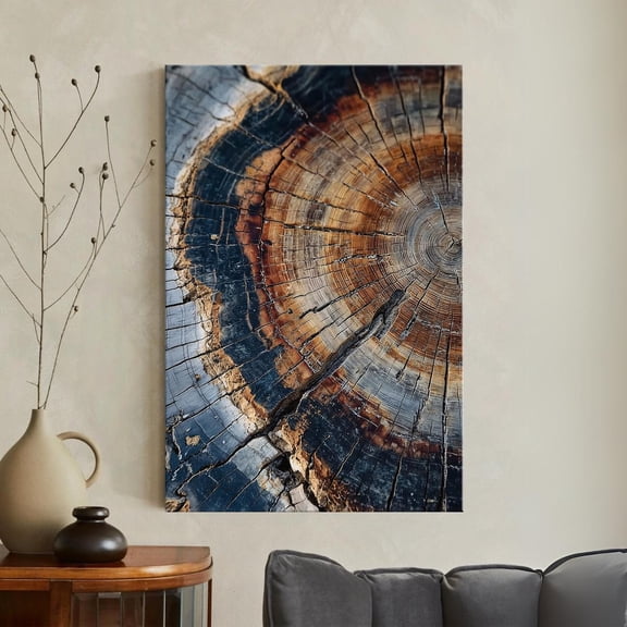 Tree Ring Wood Grain Wall Art Abstract Nature Print Modern Rustic Decor Annual Rings Boho, Unframed Paper Poster 11x14in