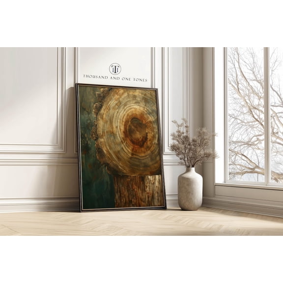 Tree Ring Wood Slice Living Room Wall Art Home Decor