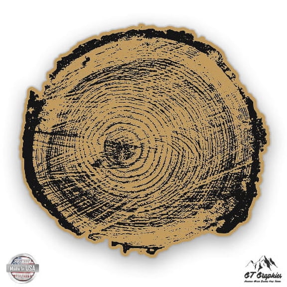 Tree Rings - 3" Vinyl Sticker - For Car Laptop I-Pad Phone Helmet Hard Hat - Waterproof Decal