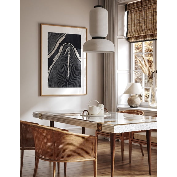 Tree Rings Poster Wall Art, Black Abstract Art, Nature Poster, Tree Log Slice Art, Modern Abstract Neutral, Cabin Home Decor, Art, Size 8x12 UNFFRAMED F03.1.7l3440