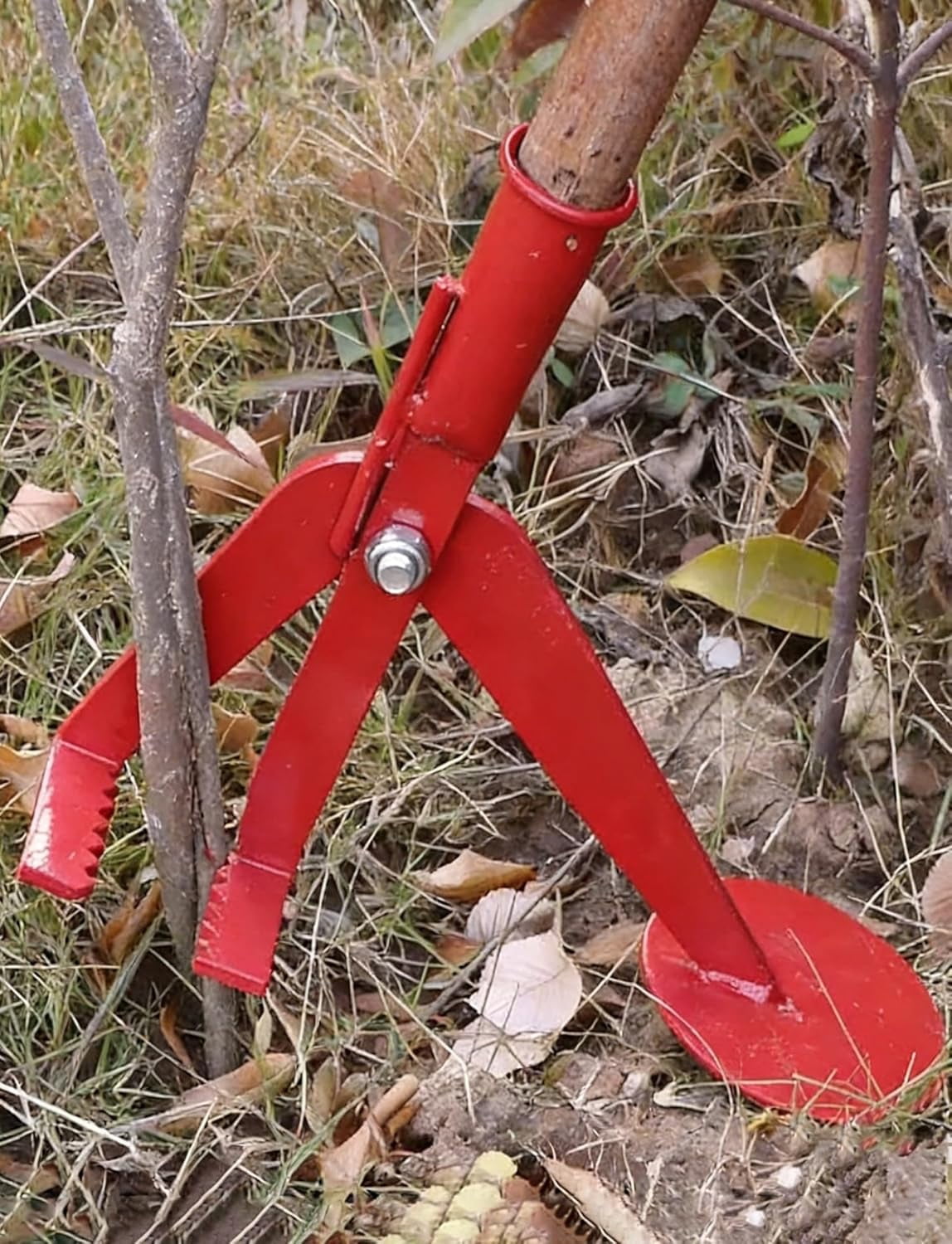Tree Root Puller Tool, Leverage Post Puller, Heavy Duty Steel Sapling Remover for Fence Posts, Weeds, Shrubs and Garden Use